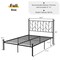 Metal Platform Bed Frame with Sturdy Slat Support, Full/Queen Size